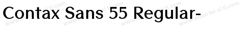Contax Sans 55 Regular字体转换